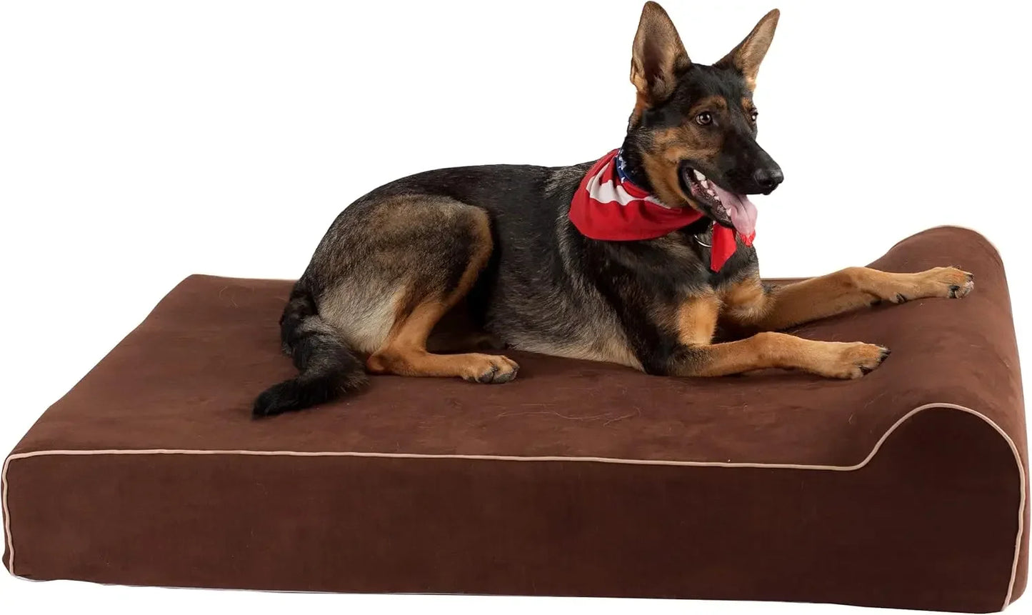 Orthopedic Dog Bed Memory Foam Dog Bed for Arthritic and Elderly Dogs Machine Washable Dog Bed with Waterproof Liner Large