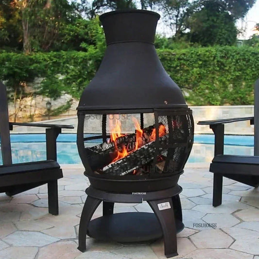 Nordic Iron Outdoor Fireplaces Winter Stove Charcoal Brazier Creative Household Garden Heater