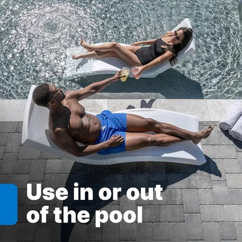 Home Hot Pool Lounger Waterproof Patio Furniture Fade Resistant for Sun Shelf Use in Pools with Shelves Up to 9 Inches Deep
