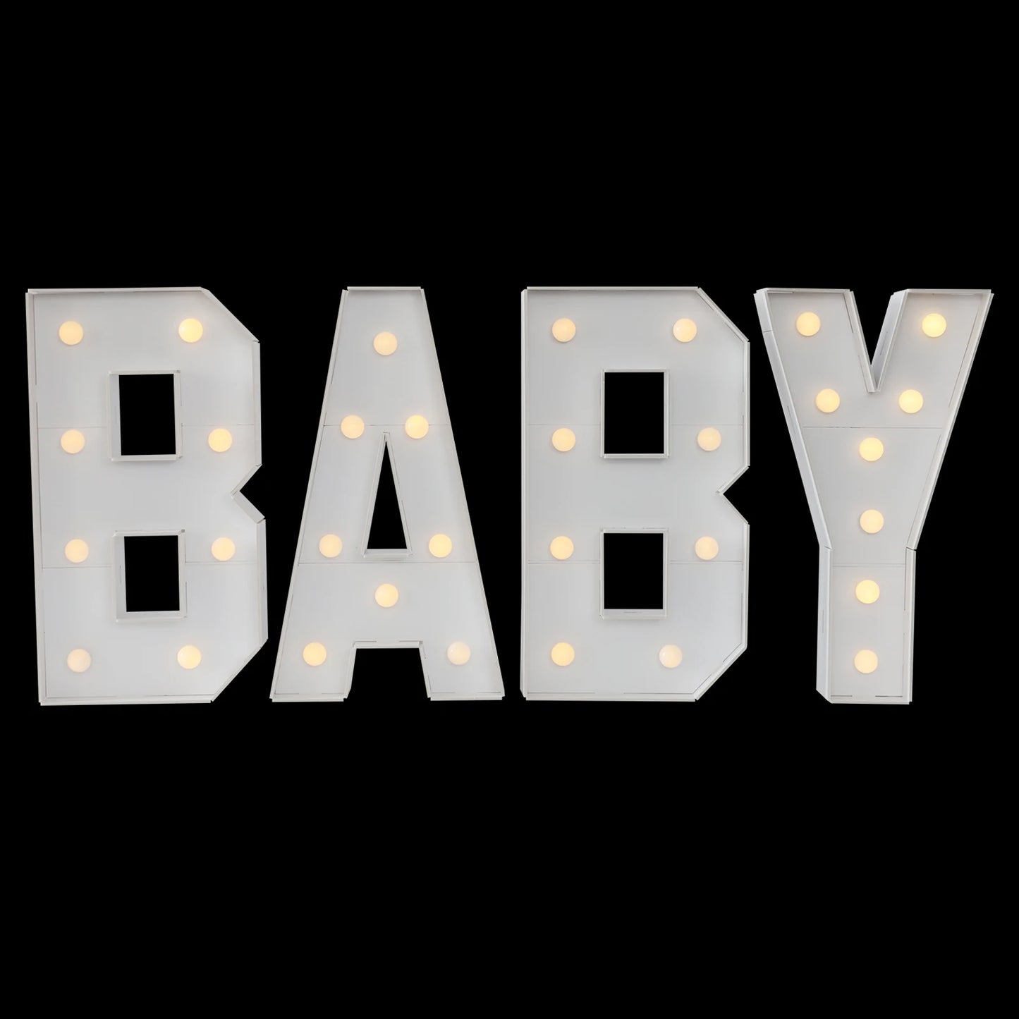 Light Up Letters Led Lights White For Baby Birthdays
