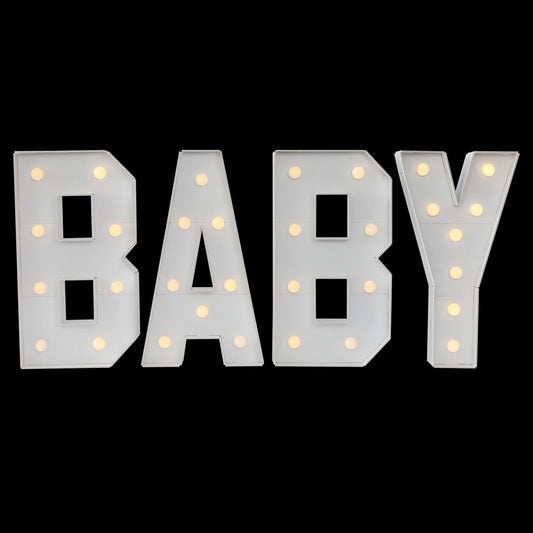 Light Up Letters Led Lights White For Baby Birthdays