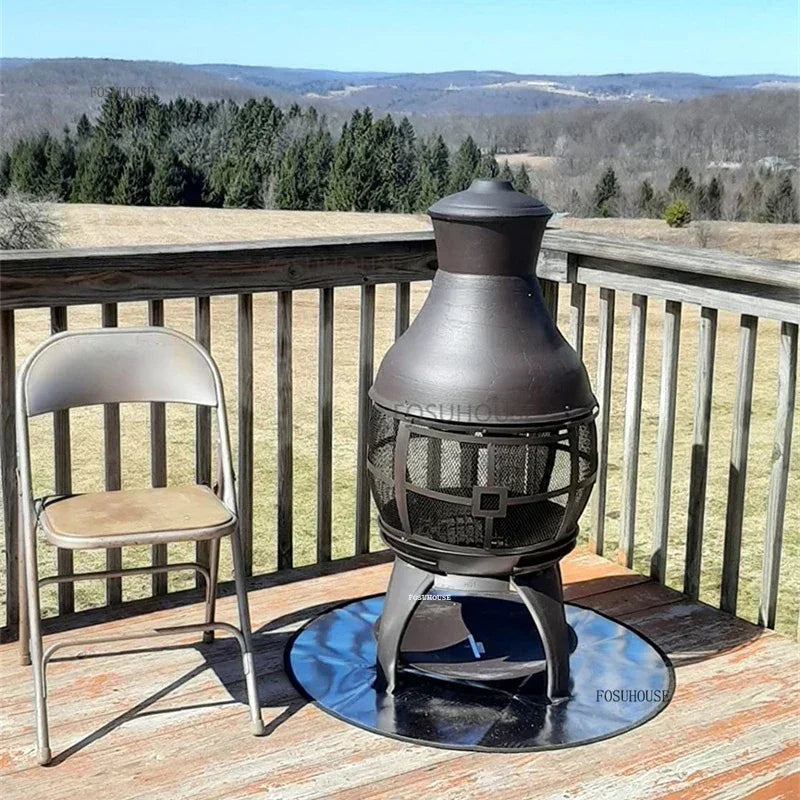 Nordic Iron Outdoor Fireplaces Winter Stove Charcoal Brazier Creative Household Garden Heater