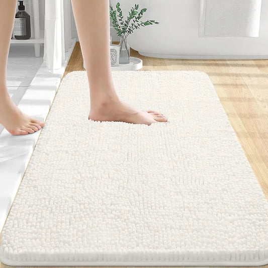 Bathroom Rugs 30X20, Extra Soft Absorbent Chenille Bath Rugs, Rubber Backing Qui Dry, Hine Washable Bath Mats For Bathroom