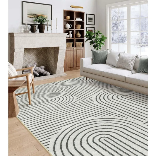 Abstract 8x10 Area Rugs for Living Room and Bedroom Soft Washable Non Slip Modern Dining Room Rug