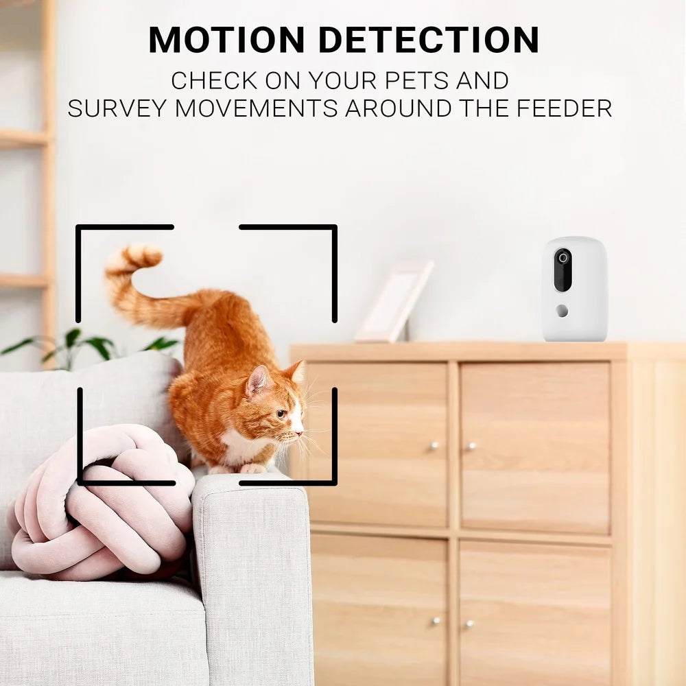 App Enabled Automatic Pet Treat Dispenser With HD Camera Two Way Audio Motion Sensor Interactive Feeder For Cats And Dogs