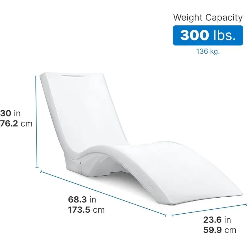 Home Hot Pool Lounger Waterproof Patio Furniture Fade Resistant for Sun Shelf Use in Pools with Shelves Up to 9 Inches Deep