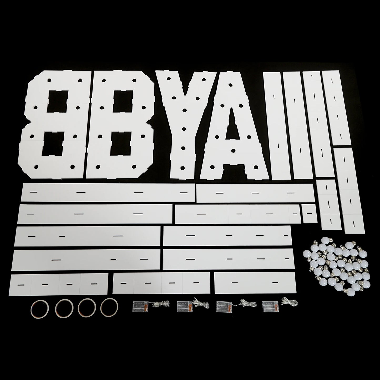 Light Up Letters Led Lights White For Baby Birthdays