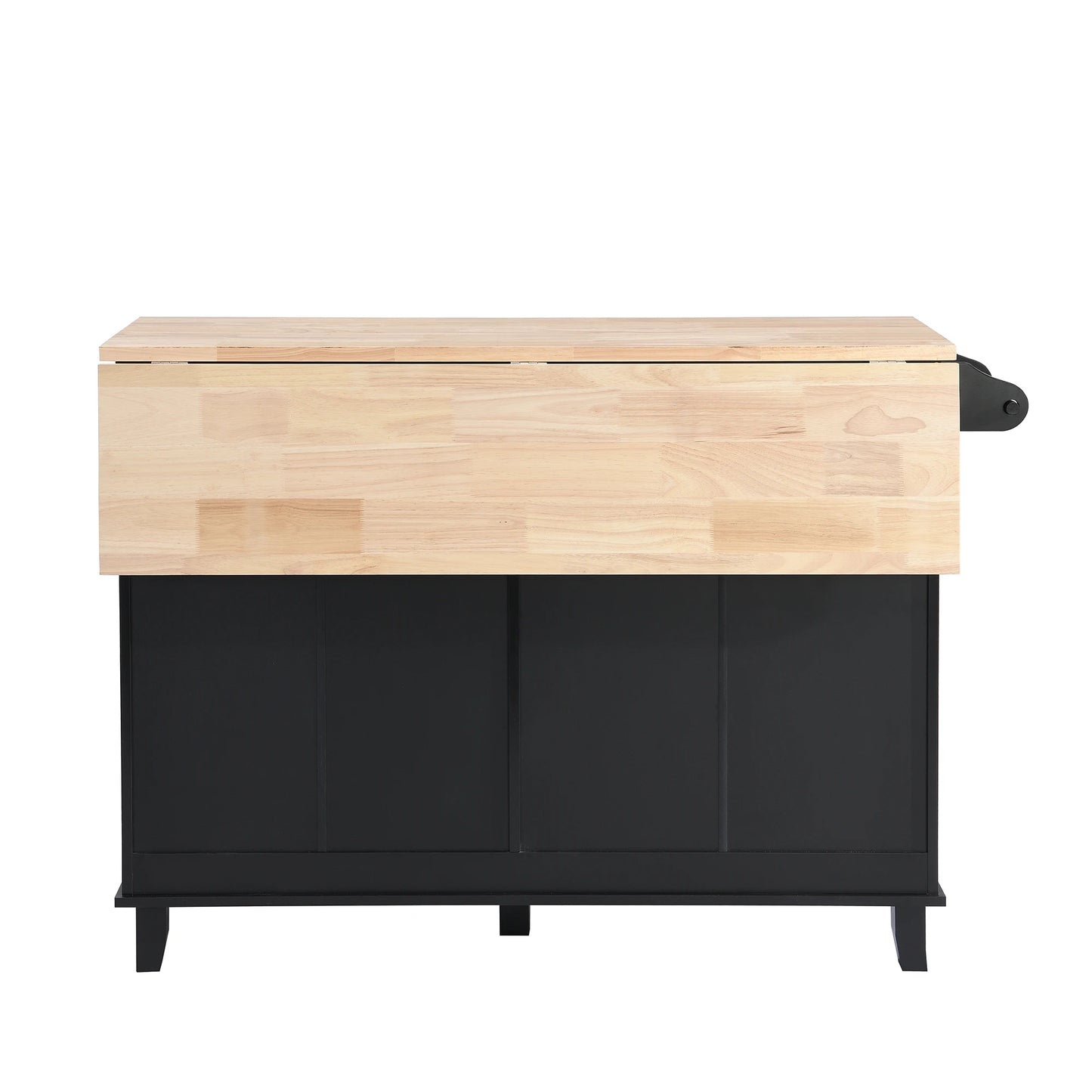 Topmax Farmhouse Kitchen Island Set with Drop Leaf and 2 Seatings Dining Table Set with Storage Cabinet Drawers and Towel Rack