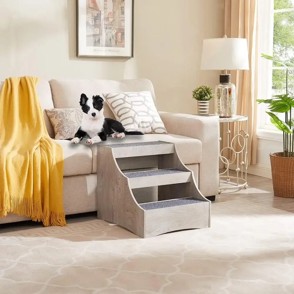 Pet Bunk Bed with Removable Step for Dogs and Cats Multi Level Window Perch Seat Platform with Cushion and Cat Scratch