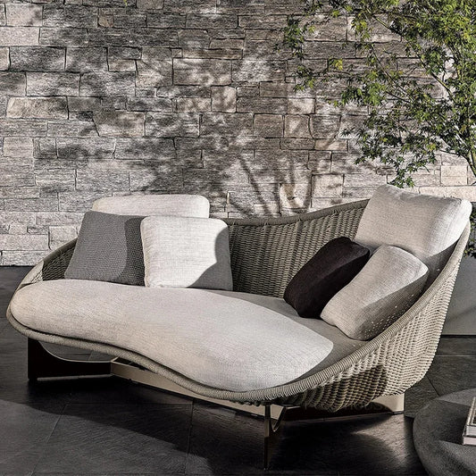 Small Apartment Nordic Patio Garden Sofa Simple Courtyard Balcony Leisure Chair Outdoor Restaurant Hotel Villa Single Sofa