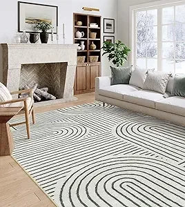 Abstract 8x10 Area Rugs for Living Room and Bedroom Soft Washable Non Slip Modern Dining Room Rug