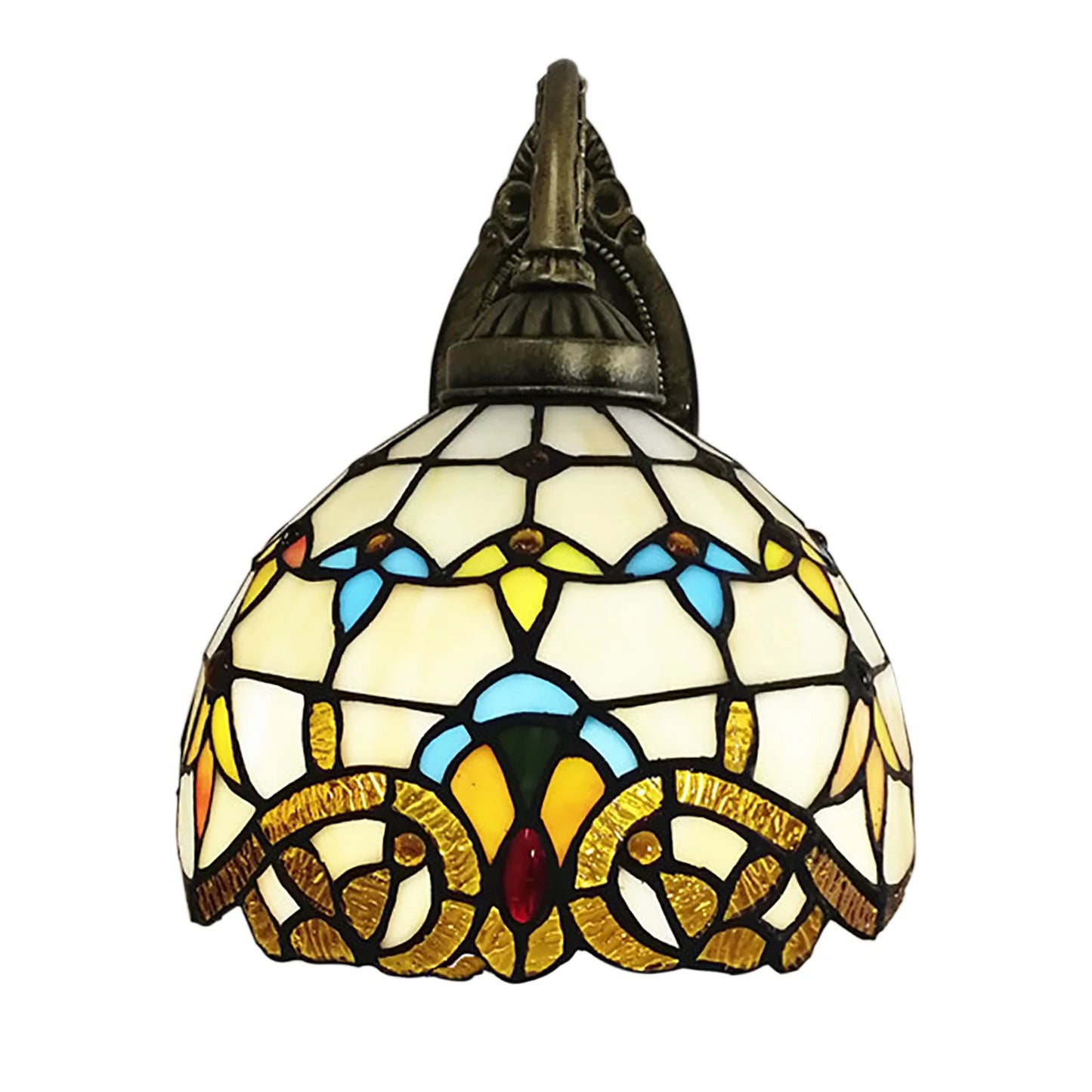 Baroque Wall Light With Glass Shade Rust Proof And Corrosion Resistant Soft And Comfortable Lighting Easy To Install