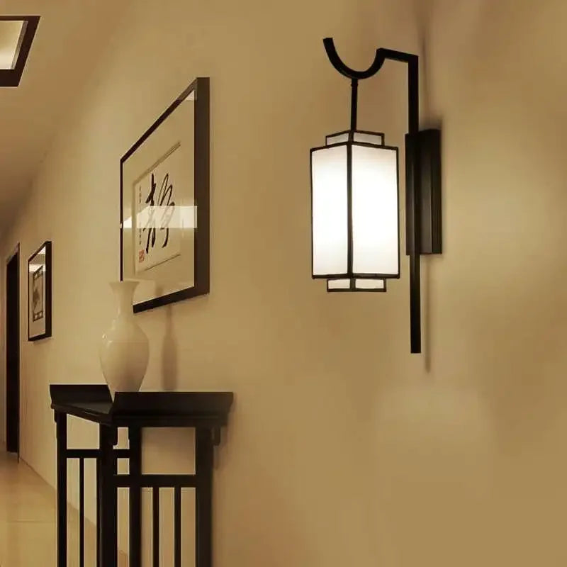 New Chinese Bedside Lamp Simple Antique Wall Lamp Retro Corridor Light for Bedroom and Living Room