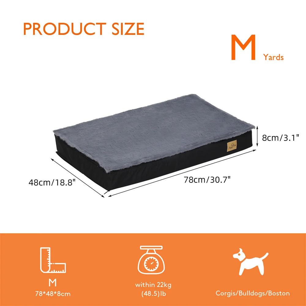 Large Orthopaedic Dog Bed Waterproof Cushion Pet Mattress 2 In 1 Removable Washable Cover Indoor Outdoor