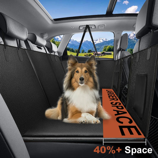 Back Seat Extender for Dogs Waterproof Dog Car Seat Cover for Back Seat with Hard Bottom Anti Scratch Car Protector Carrier Mat
