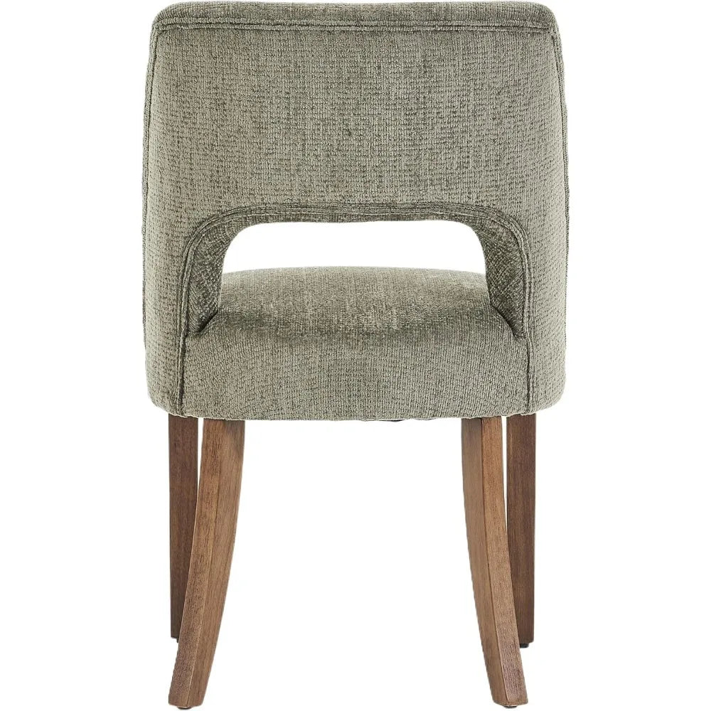Wooden Dining Chairs Set of 6, Modern Fabric Upholstered Dining Room Chair Kitchen Chairs, Farmhouse Dinner Chair