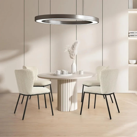 Modern Dining Chairs Set of 4,for Living Room/Dining Room, Upholstered Corduroy Accent Side Leisure Chairs