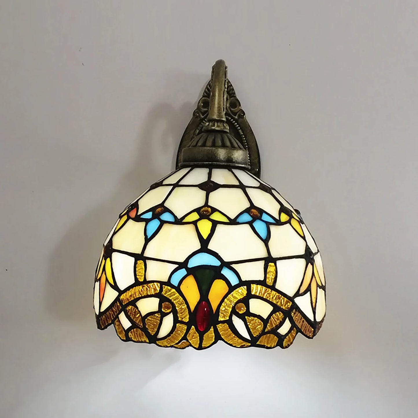 Baroque Wall Light With Glass Shade Rust Proof And Corrosion Resistant Soft And Comfortable Lighting Easy To Install