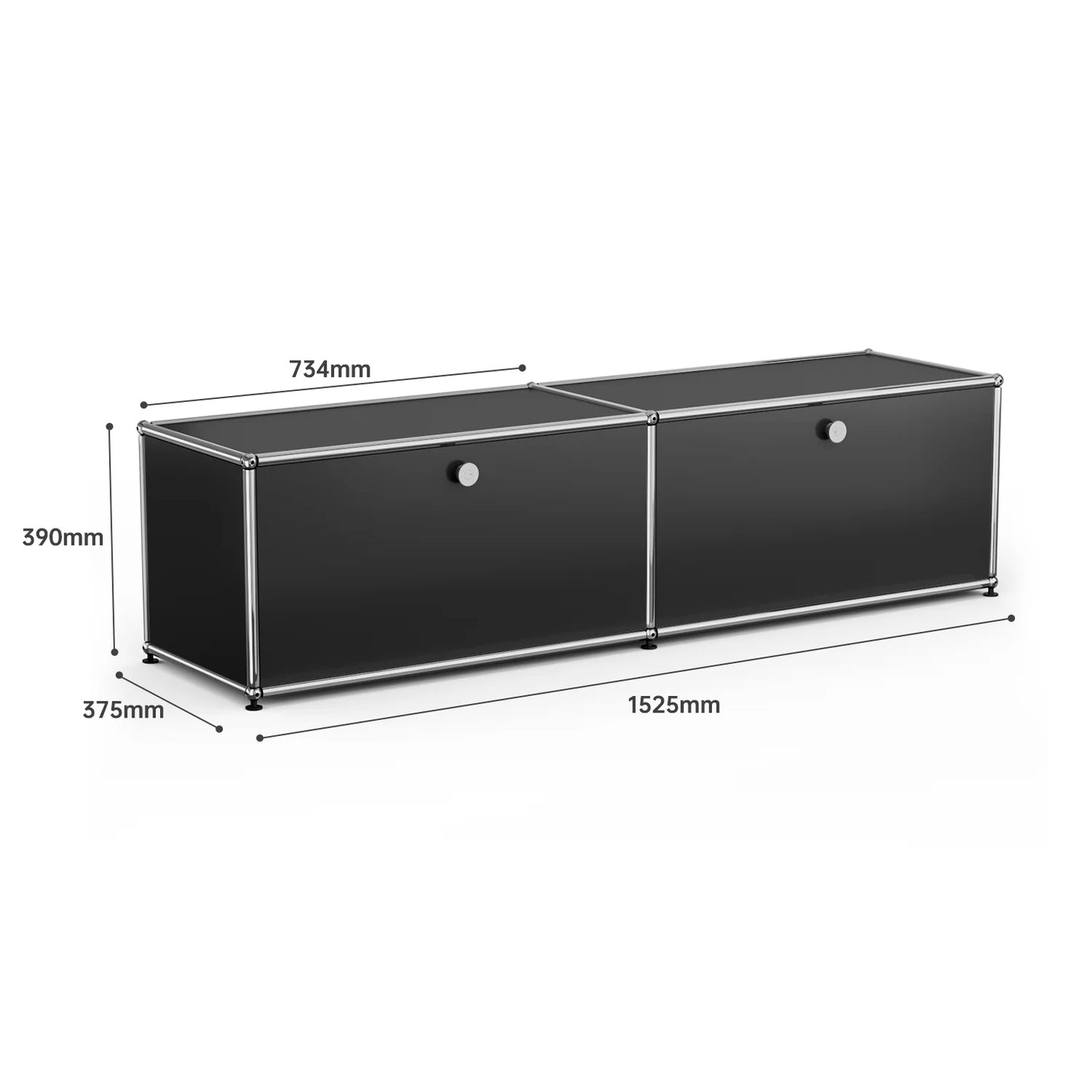 Sideboard Haller Cabinet Stainless Steel Metal Board Living Room Cabinet Storage Shelf Modular Furniture Storage Cabinet