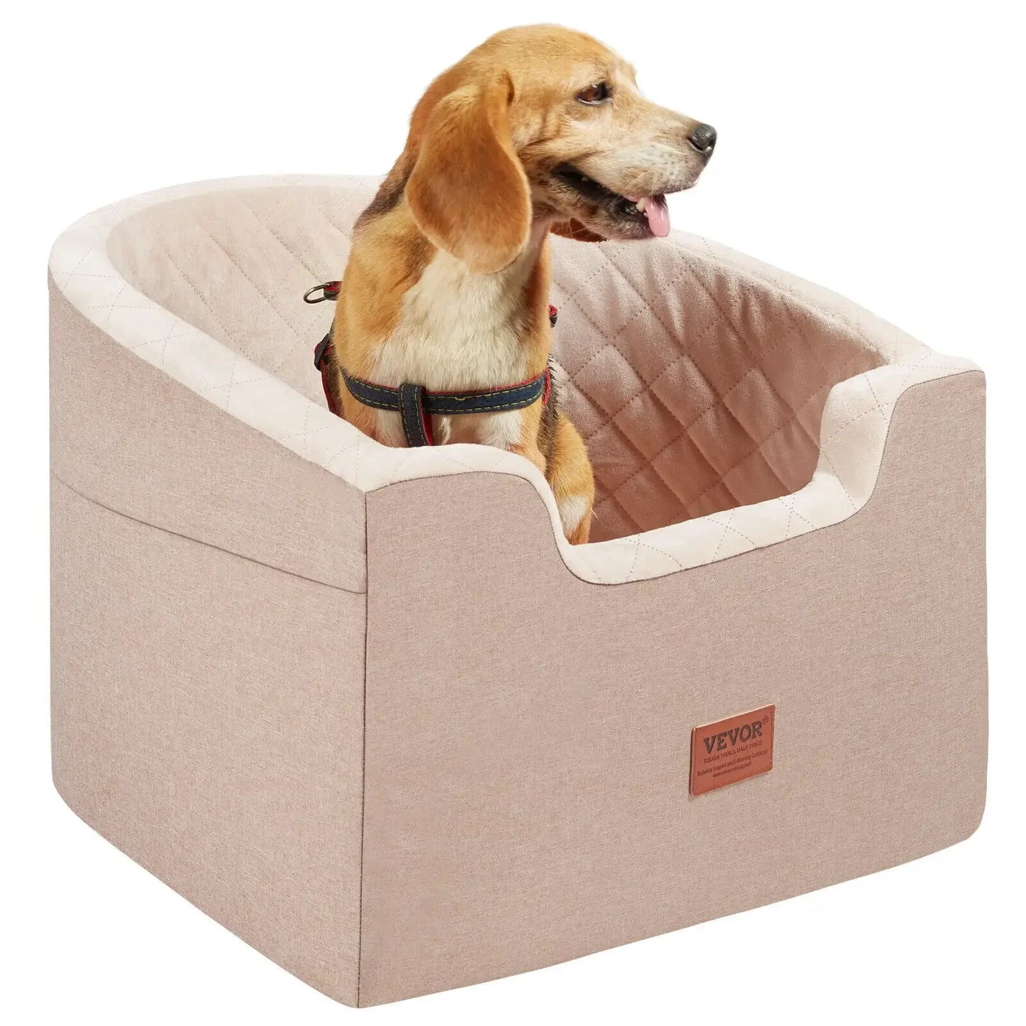Dog Booster Car Seat Pet Car Seat for Small Medium Dog up to 55 Pounds Brown