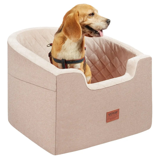 Dog Booster Car Seat Pet Car Seat for Small Medium Dog up to 55 Pounds Brown