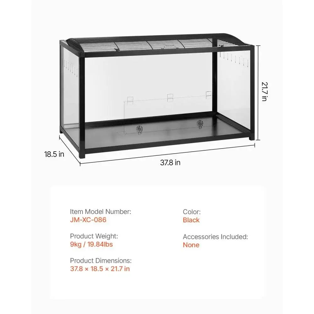 Large Clear Hamster Cage 37.8 Inch for Pet Rodents Gerbil Mouse Habitat