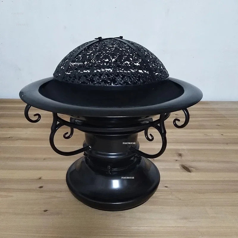 Nordic Winter Fire Pits Smokeless Carbon Charcoal Brazier Grill Stand Heating Barbecue Stove Indoor Fire Wood Heater
