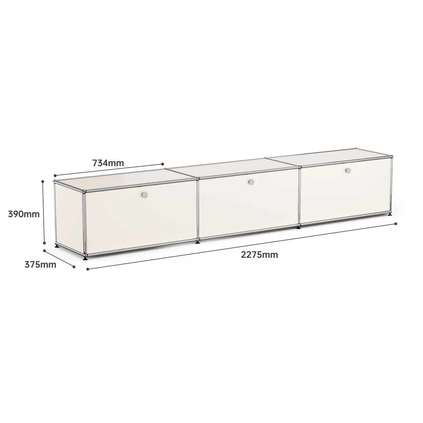 Sideboard Haller Cabinet Stainless Steel Metal Board Living Room Cabinet Storage Shelf Modular Furniture Storage Cabinet