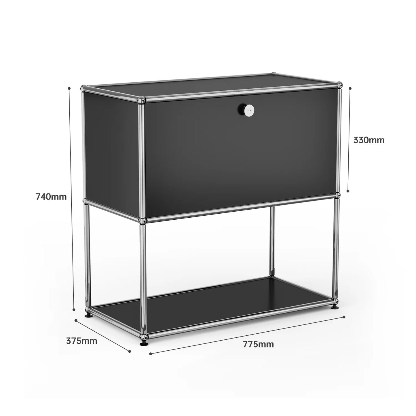 Sideboard Haller Cabinet Stainless Steel Metal Board Living Room Cabinet Storage Shelf Modular Furniture Storage Cabinet