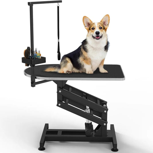 39 Inch Electric Dog Grooming Table Heavy Duty Pet Grooming Table for Home Adjustable Overhead Arm and Tool Organizer