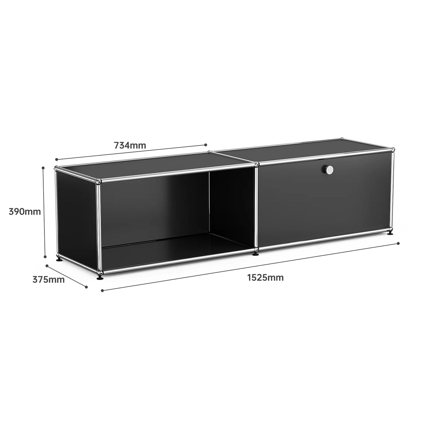 Sideboard Haller Cabinet Stainless Steel Metal Board Living Room Cabinet Storage Shelf Modular Furniture Storage Cabinet