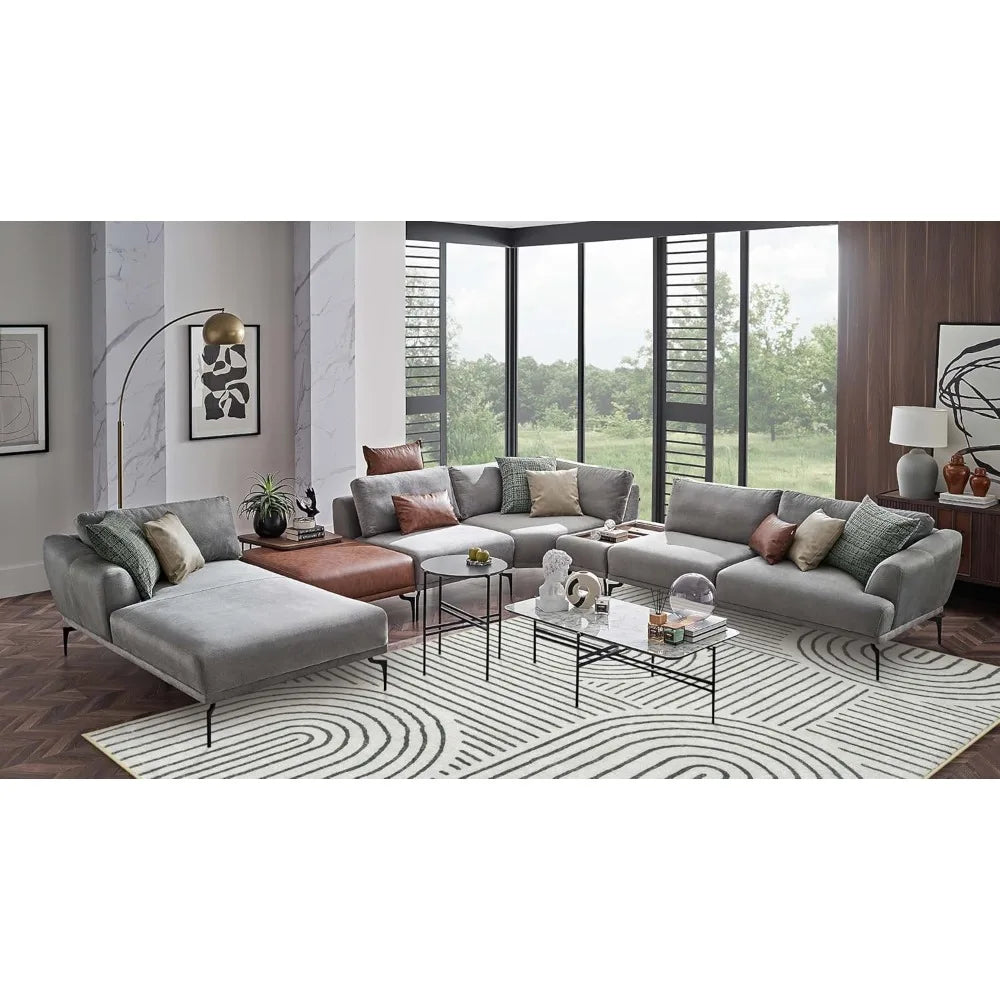 Abstract 8x10 Area Rugs for Living Room and Bedroom Soft Washable Non Slip Modern Dining Room Rug