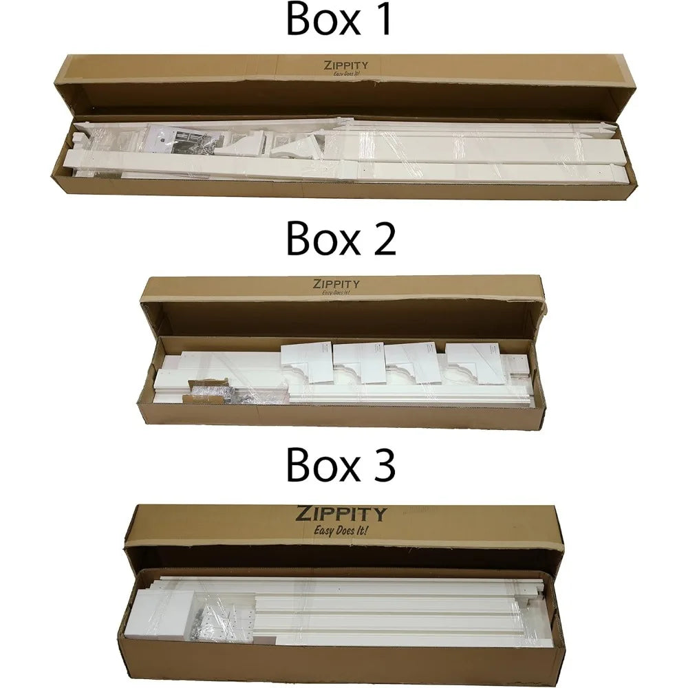 Zippity Hampton Outdoor Shower Enclosure Kit with Door 89 Inch H x 62 Inch W x 47 Inch L White Vinyl