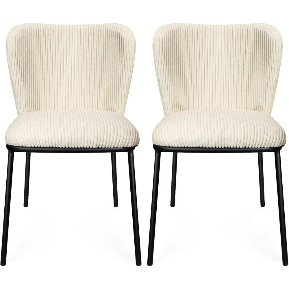Modern Dining Chairs Set of 4,for Living Room/Dining Room, Upholstered Corduroy Accent Side Leisure Chairs