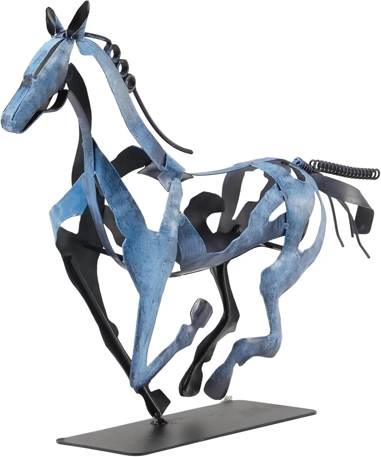Horse Statue, Unique Metal Art Handmade Sculpture for Home Decor, Rustic Decor, Gifts for Horse Lovers (Brown)