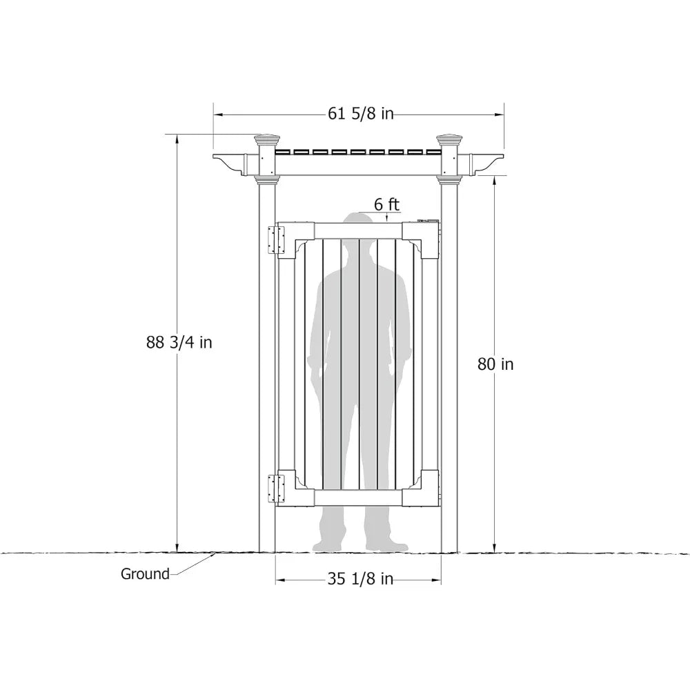 Zippity Hampton Outdoor Shower Enclosure Kit with Door 89 Inch H x 62 Inch W x 47 Inch L White Vinyl