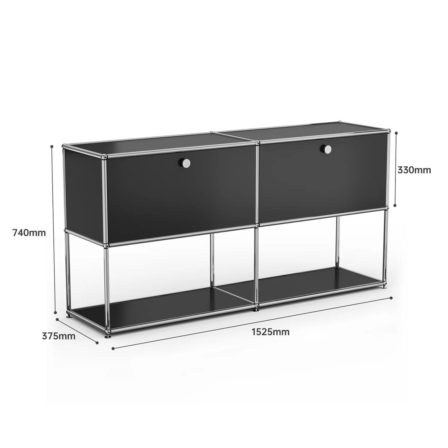 Sideboard Haller Cabinet Stainless Steel Metal Board Living Room Cabinet Storage Shelf Modular Furniture Storage Cabinet