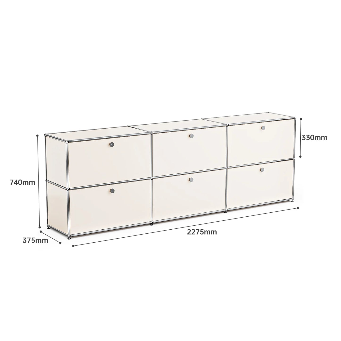 Sideboard Haller Cabinet Stainless Steel Metal Board Living Room Cabinet Storage Shelf Modular Furniture Storage Cabinet
