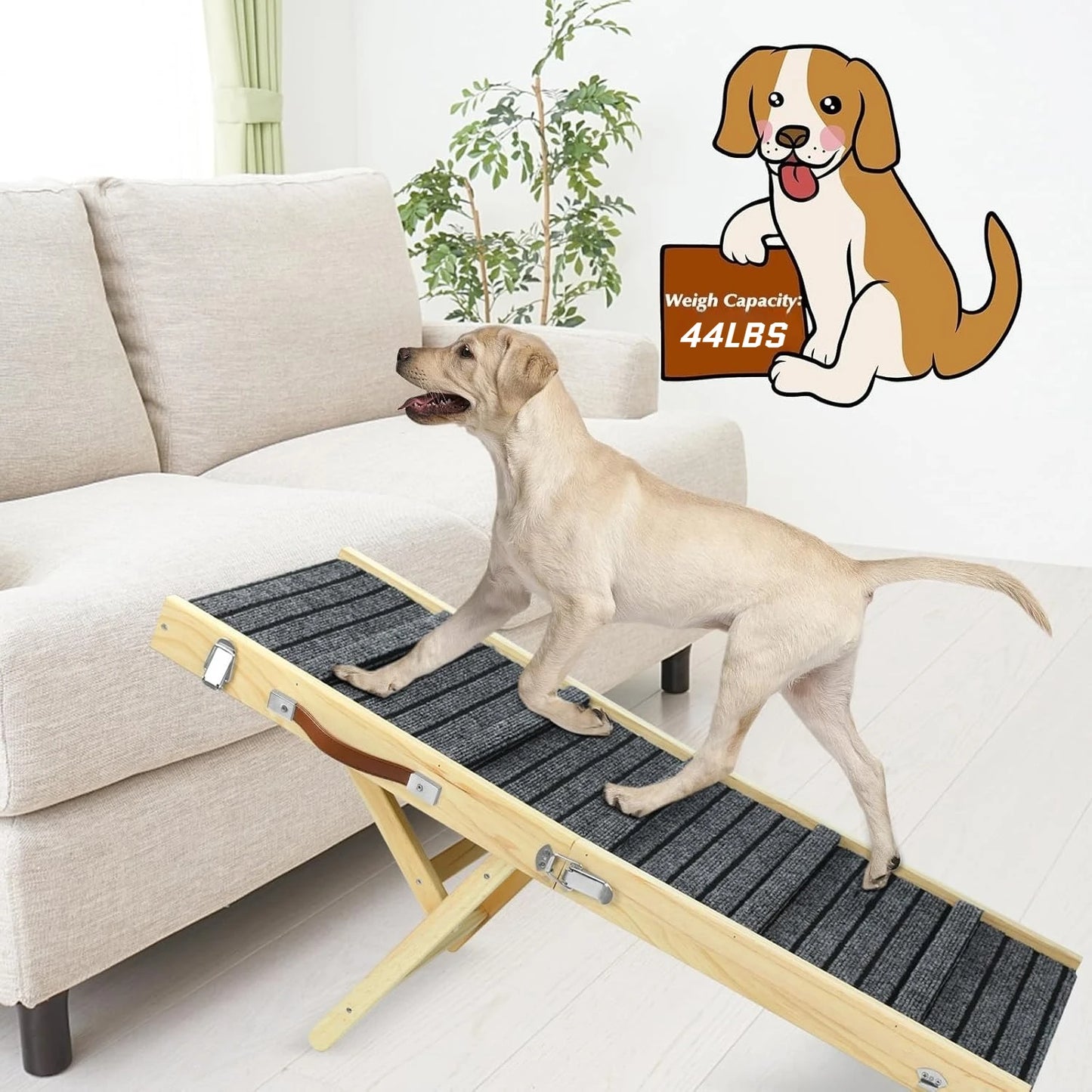 Folding Dog Ramp Four To Five Heights With Non Slip Carpet