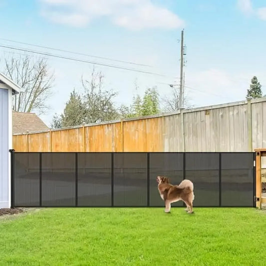 Tall Retractable Dog Gate 155 Inch Extra Wide Baby Pet Gate Reinforced Design Space Saving Easy One Handed Operation