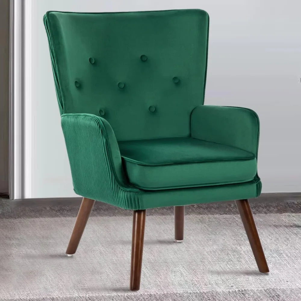 Modern  Armchair with High Back, 4" Thick Seat Cushion, Upholstered Single Sofa Chair for Living Room Bedroom Reading
