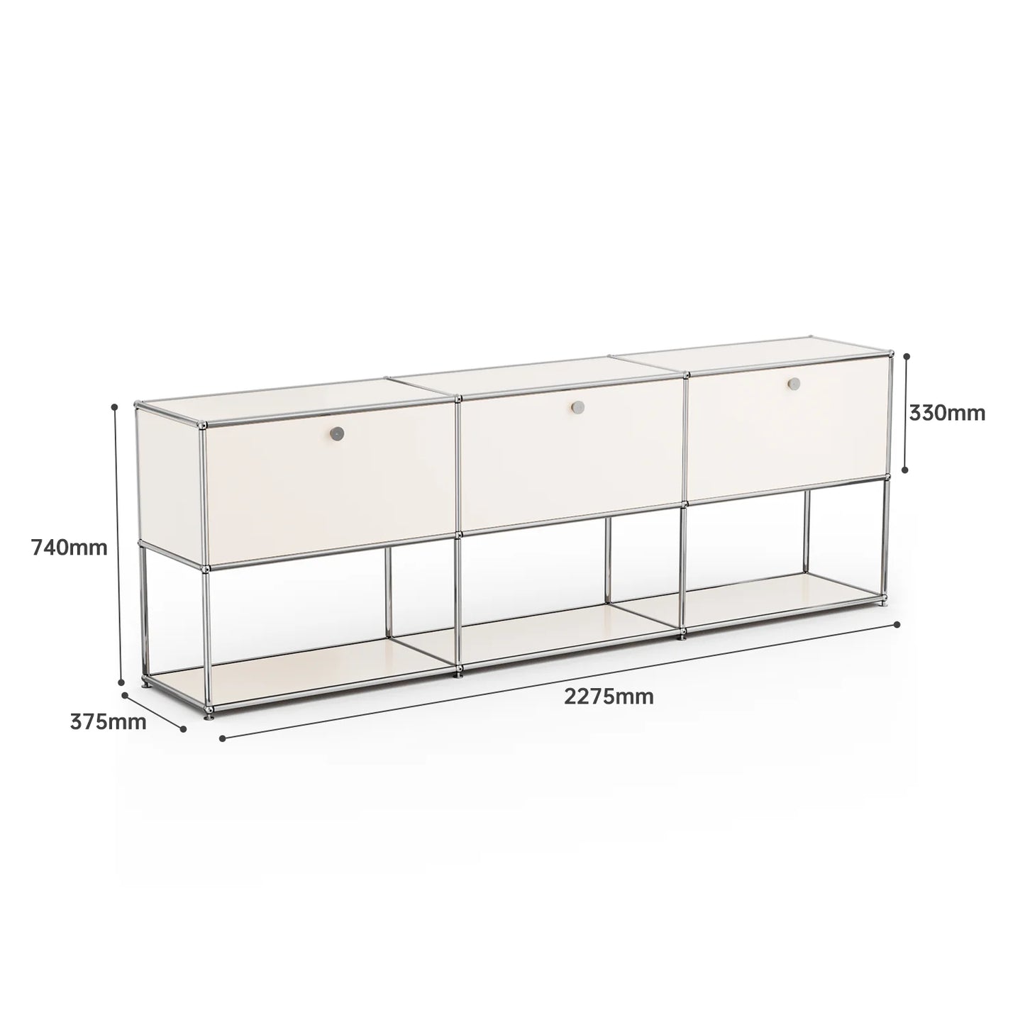 Sideboard Haller Cabinet Stainless Steel Metal Board Living Room Cabinet Storage Shelf Modular Furniture Storage Cabinet