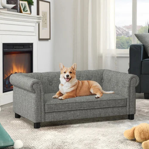 Elegant Rectangle Pet Bed for Small and Medium Dogs Durable Elevated Dog Sofa Bed Comfortable Dog Couch