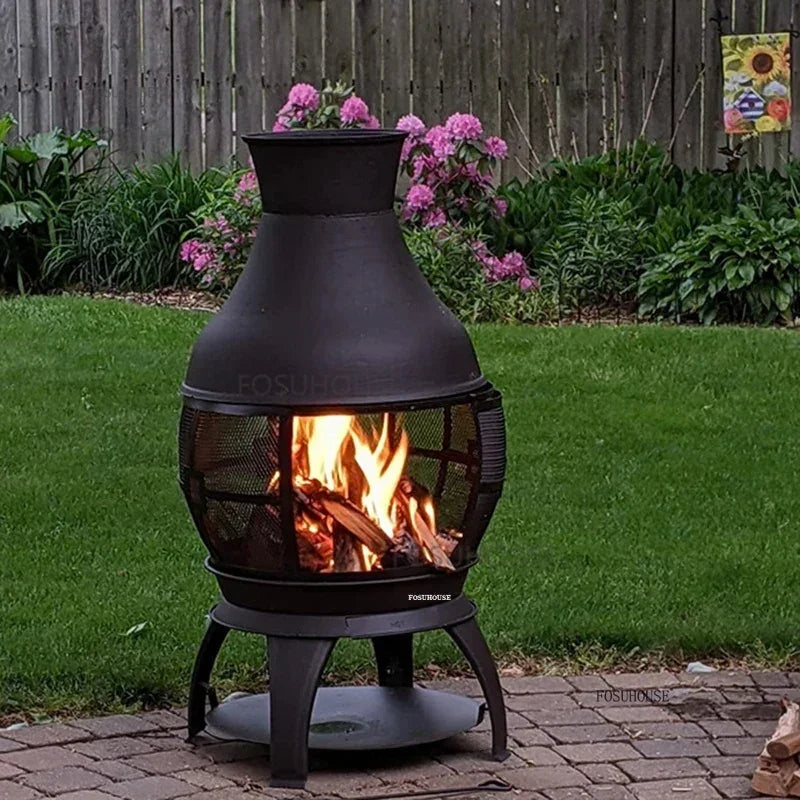 Nordic Iron Outdoor Fireplaces Winter Stove Charcoal Brazier Creative Household Garden Heater