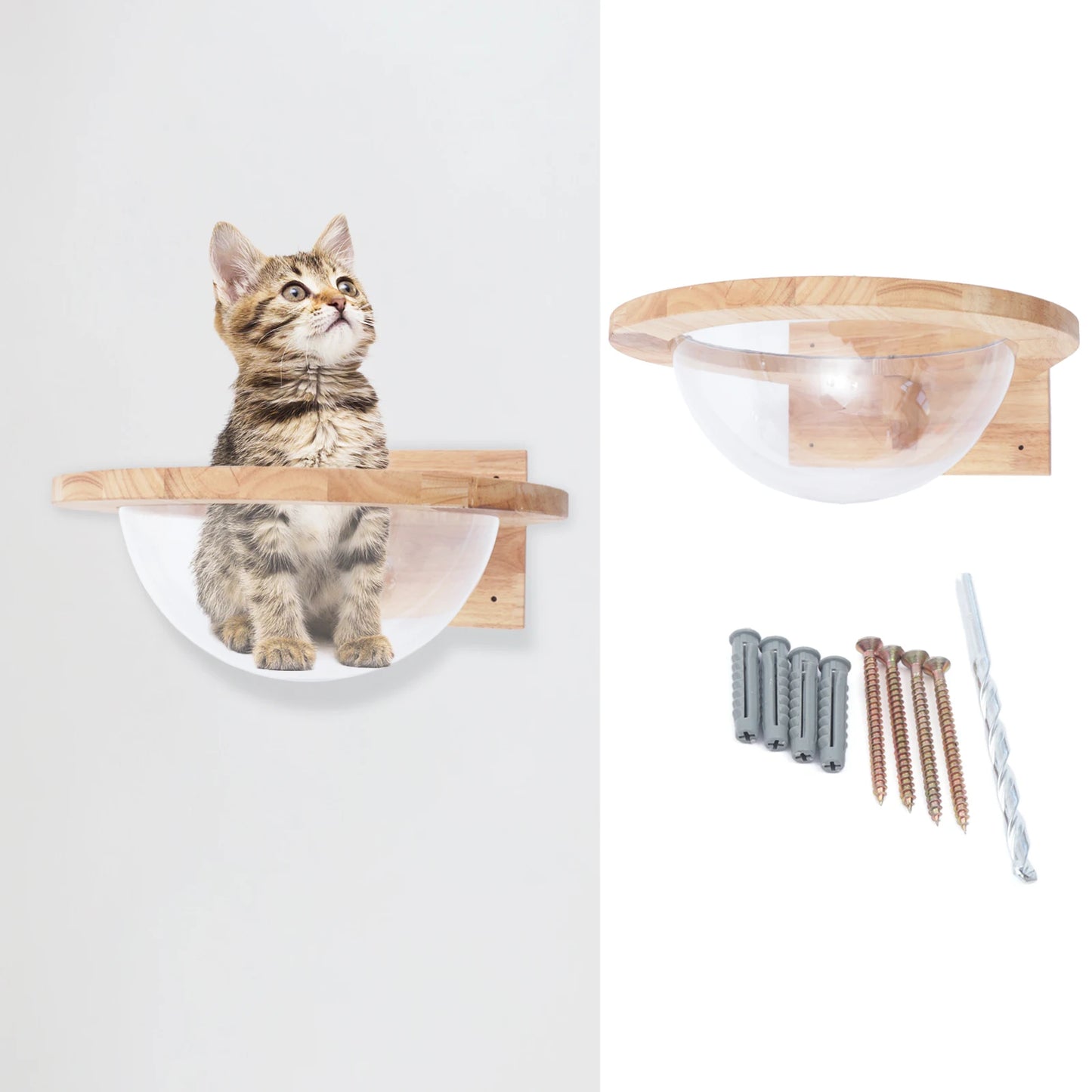 Cat Space Capsule Transparent Cover Cat Bed for Small Pets Durable Cat Toy and Furniture