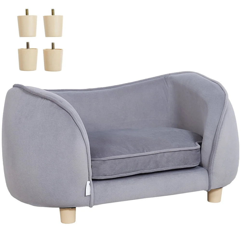 Luxury Pet Sofa Couch for Cats and Small Dogs Plush Bed Scratch Resistant Velvet Supports Up to 66 Pounds Easy Clean Stylish Design