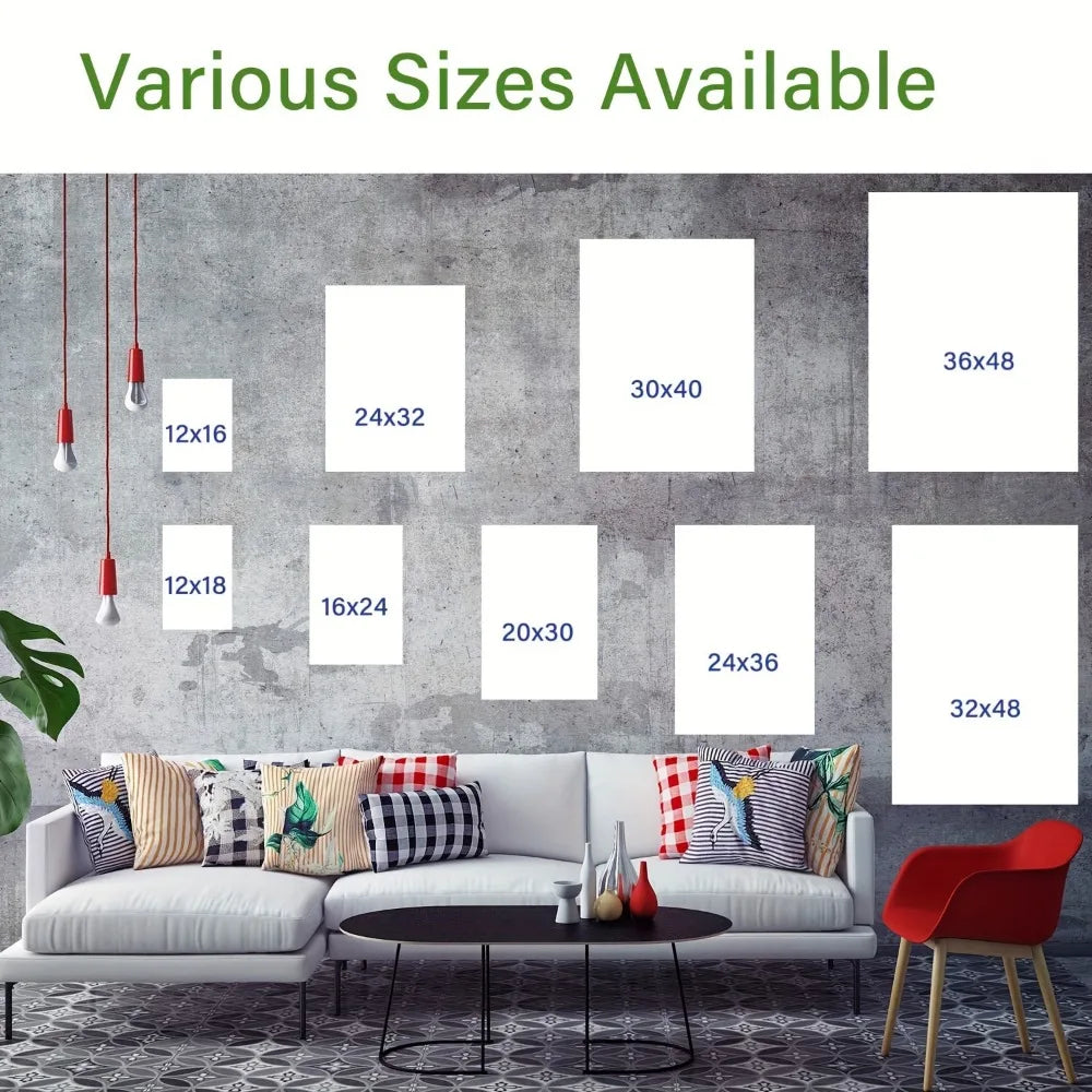 Natural Landscape Painting Victorian Decorative Art Interior Decoration 1.5 Inch Thick Pine Solid Wood Frame