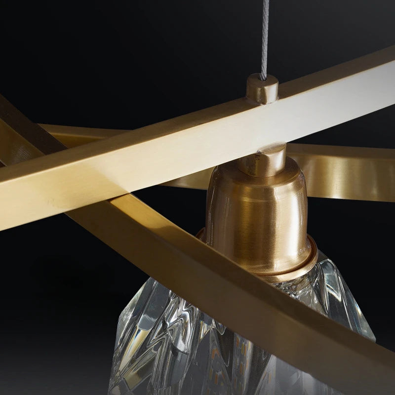 Modern Luxury Crystal LED Ceiling Chandelier Hanging Wire Fixture for Living Room Bedroom Home Decor Indoor Lighting