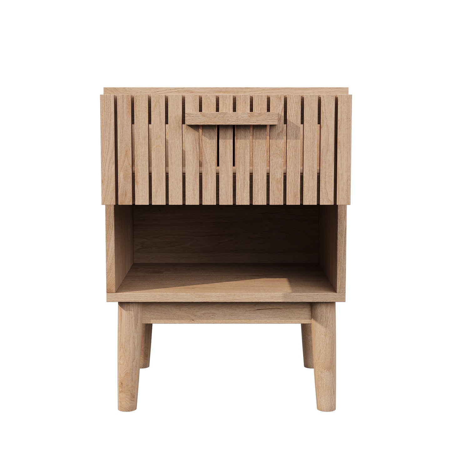 Bedside Table Set of 2, Bedside Table with 1 Open Shelf and 1 Drawer,Modern Bedside Table, 40x35x55cm, for Bedroom, Living Room
