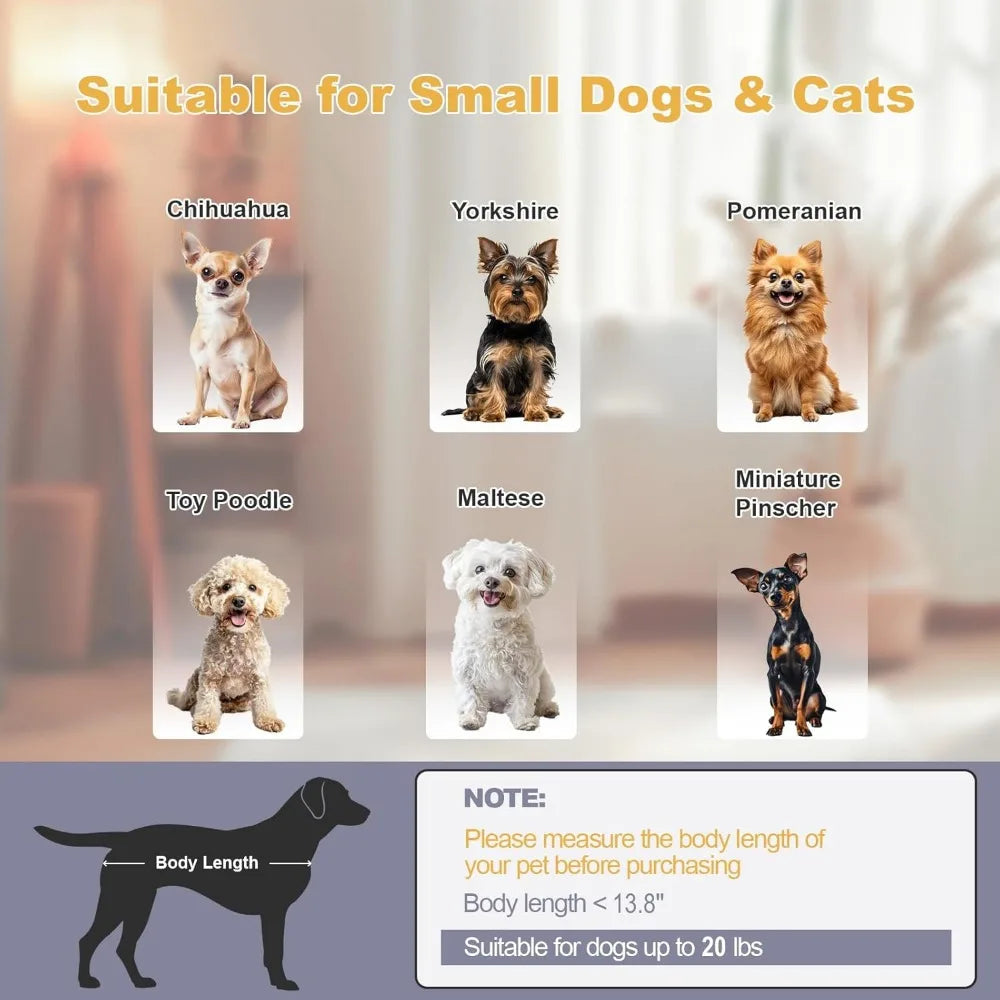 27 Inch Pet Sofa Bed for Small Dogs and Cats with Soft Cushion Removable Cover Anti Slip Pads Gray